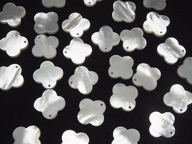 [Video] High quality White Shell (Silver-lip Oyster) Flower motif 14 mm, 18 mm 1 pc $2.59