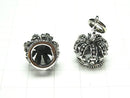 Silver925 Crown Motif Pendant 19x14x14mm 1pc
