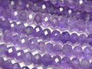 Amethyst, Roundel Gemstone Beads