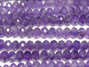 High Quality!  Amethyst AA++ Faceted Button Rondelle 5x5x3mm half or 1strand beads (aprx.15inch/38cm)