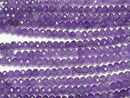 High Quality!  Amethyst AA++ Faceted Button Rondelle 5x5x3mm half or 1strand beads (aprx.15inch/38cm)