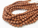 1strand $7.79! Golden Sand Stone 64Faceted Round 10mm 1strand beads (aprx.14inch/34cm)
