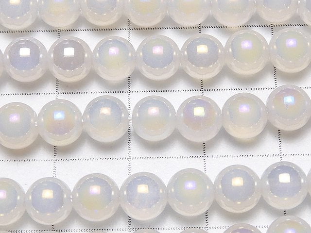 [Video] 1strand $5.79! Flash, White Chalcedony Round 6mm 1strand beads (aprx.15inch / 38cm)