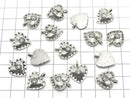 Karen Silver Patterned Heart Motif Charm 18x14x3mm 1pc