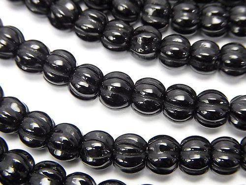 Onyx, Pumpkin Shape Gemstone Beads