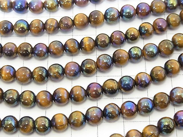 [Video] 1strand $7.79! Flash, Yellow Tiger Eye Round 6mm 1strand beads (aprx.15inch / 38cm)