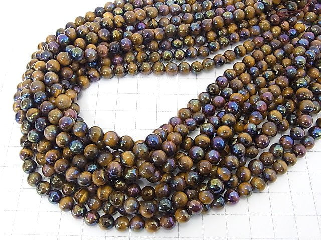 [Video] 1strand $7.79! Flash, Yellow Tiger Eye Round 6mm 1strand beads (aprx.15inch / 38cm)