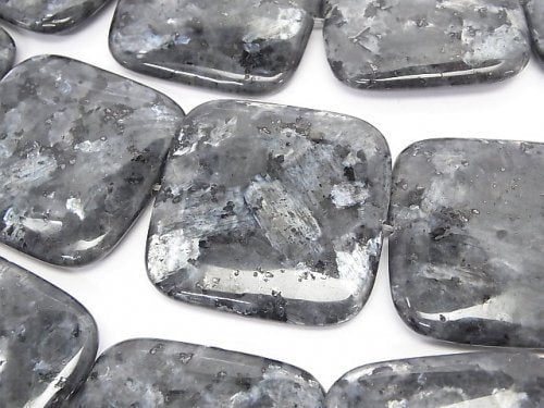 Larvikite, Rectangle Gemstone Beads