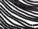 High Quality! Black Tourmaline AA++ Faceted Button Rondelle 6x6x4mm half or 1strand beads (aprx.15inch/37cm)
