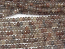 [Video] Scapolite AA++ Faceted Button Rondelle  1strand beads (aprx.13inch/32cm)