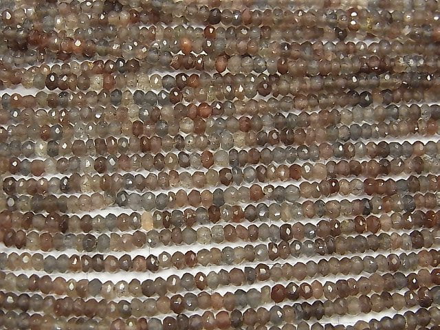 [Video] Scapolite AA++ Faceted Button Rondelle  1strand beads (aprx.13inch/32cm)