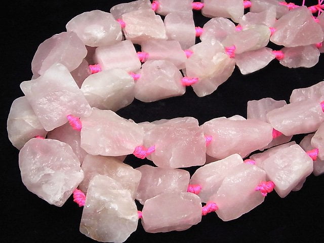 1strand $9.79! Rose Quartz Rough Rock Nugget 1strand beads (aprx.15inch / 37cm)