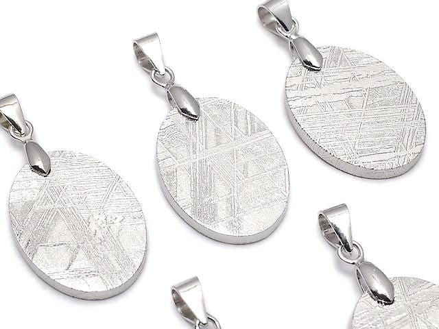 Meteorite  Oval Pendant 20x15mm 1pc