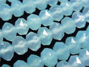 Chalcedony, Roundel, Star Gemstone Beads