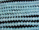 [Video] Sea Blue Chalcedony AAA Star Faceted Button Rondelle 10 x 10 x 7 mm 1/4 or 1strand beads (aprx.15 inch / 38 cm)