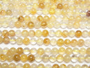 [Video] Yellow Hematoid Quartz Round 6mm 1strand beads (aprx.15inch/37cm)