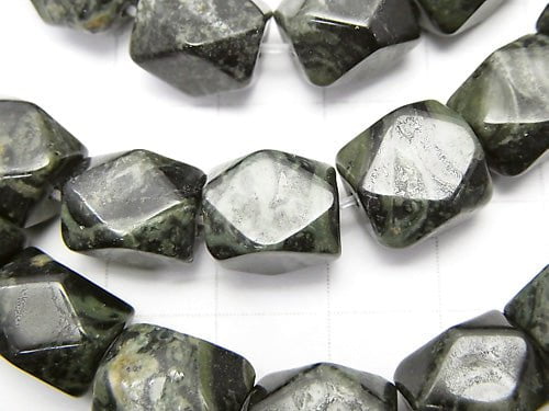 [Video] 1strand $8.79! Kambaba Jasper rectangle Faceted Tube 11x9x9 mm 1strand beads (aprx.15inch / 38cm)