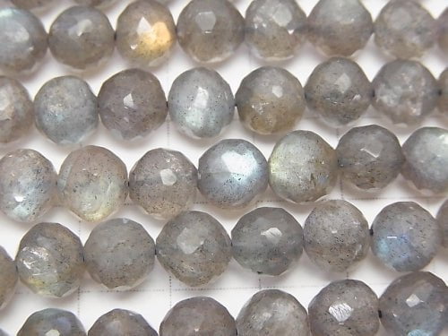 [Video] High Quality Labradorite AAA-AAA- Faceted Round 5-8mm  1/4 or 1strand beads (aprx.14inch/34cm)