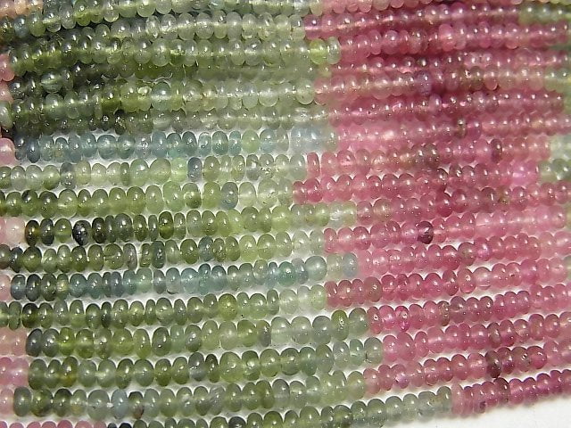 1strand $12.99! Multi Color Tourmaline AA Rondelle 1strand beads (aprx.13inch / 32cm)