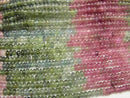 1strand $12.99! Multi Color Tourmaline AA Rondelle 1strand beads (aprx.13inch / 32cm)