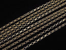 14KGF Oval Rolo Chain 2.4x1.8mm 10cm