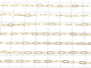 14KGF Long Flat Cable Chain 5.2x1.8mm 10cm