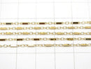 14KGF Flat Bar Chain 1.1mm 10cm