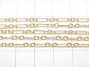14KGF Figaro (Long and Short) Chain 6.5x2mm 10cm $3.79!