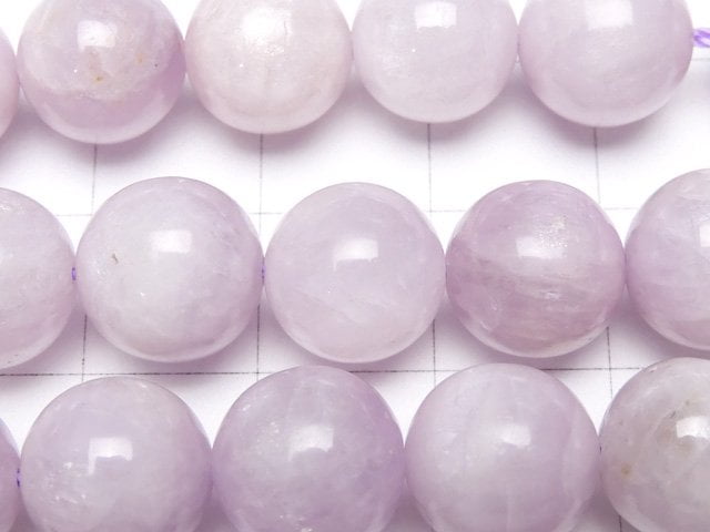 [Video] Nigeria Kunzite AA++ Round 10mm half or 1strand beads (aprx.15inch / 36cm)