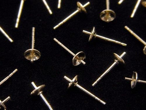 [Video] 14KGF Direct-Connect Earstuds Earrings [3mm][4mm] Catch Groove 2pcs 1pair