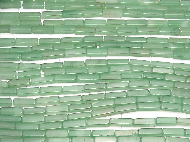 Green Aventurine 4Faceted Faceted Tube 13x4x4mm1strand beads (aprx.15inch/38cm)
