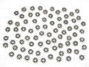 Silver925 Rondelle Daisy 5x5x1.3mm Oxidized Finish 10pcs