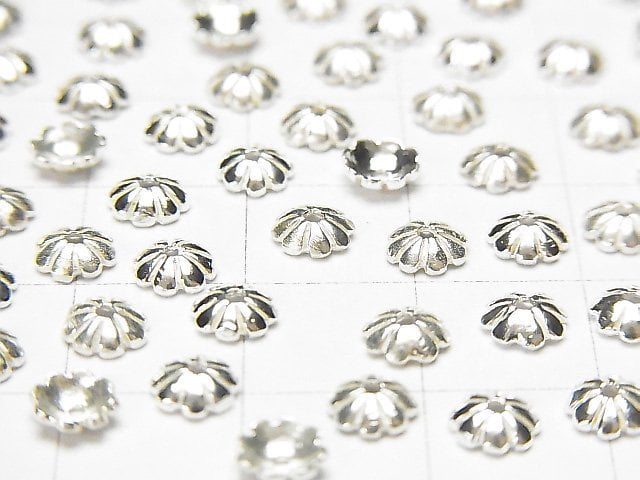 Silver925 Bead cap 5x5x2mm No coating 10pcs