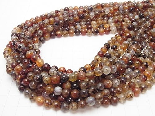Dragon Agate Round 6mm 1strand beads (aprx.15inch/38cm)