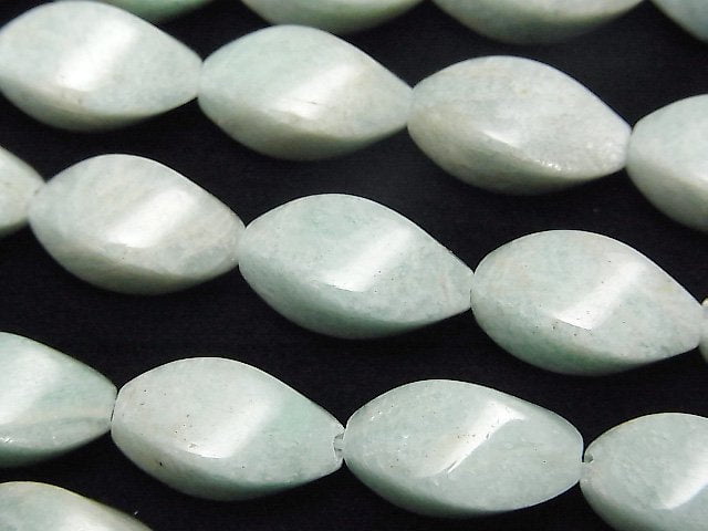 Amazonite, Rice, Twist Gemstone Beads