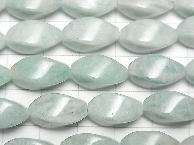 1strand $9.79! Amazonite  Twist Faceted Rice 15x8x8mm 1strand beads (aprx.15inch/36cm)