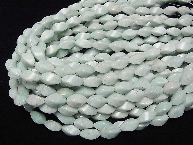 1strand $9.79! Amazonite  Twist Faceted Rice 15x8x8mm 1strand beads (aprx.15inch/36cm)