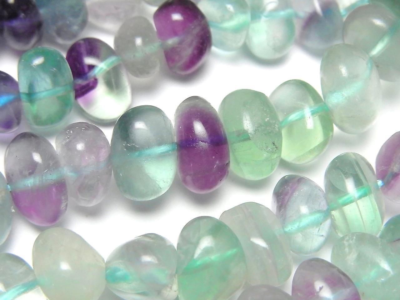 Multicolor Fluorite AA+ Nugget 1-strand beads (approx. 15 inches/38 cm)
