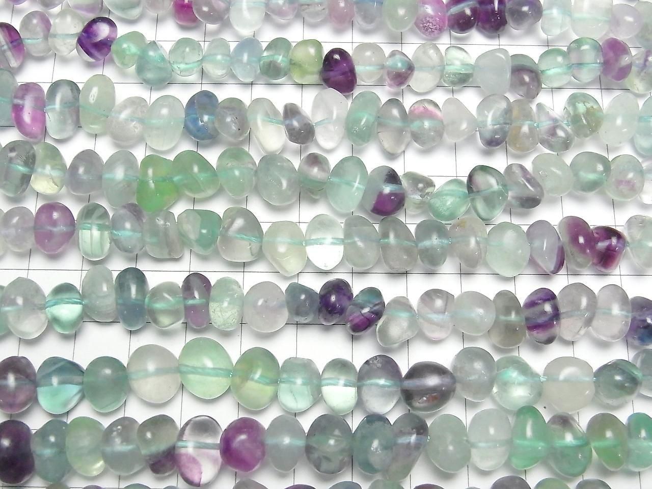 Multicolor Fluorite AA+ Nugget 1-strand beads (approx. 15 inches/38 cm)
