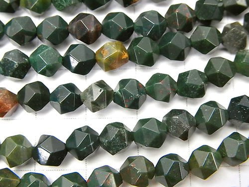 Bloodstone  20Faceted Round 6mm 1strand beads (aprx.15inch/36cm)