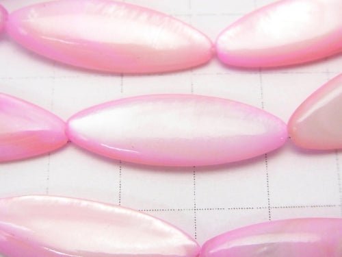 Pink color Shell Marquise 30x10x4mm 1strand beads (aprx.14inch / 34cm)