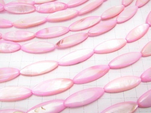 Pink color Shell Marquise 30x10x4mm 1strand beads (aprx.14inch / 34cm)