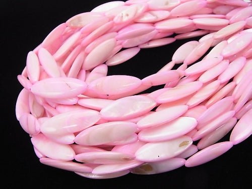 Pink color Shell Marquise 30x10x4mm 1strand beads (aprx.14inch / 34cm)