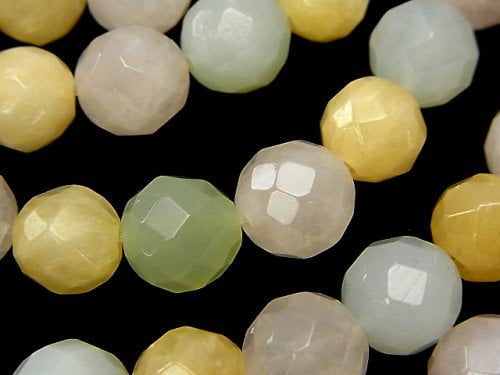 Faceted Round, Mixed Stone Gemstone Beads