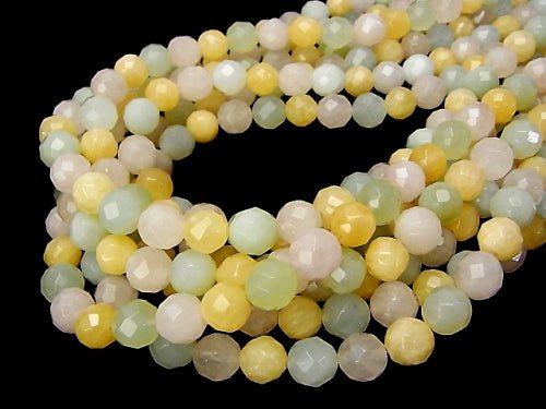 Mixed Stone  64Faceted Round 10mm half or 1strand beads (aprx.15inch/38cm)