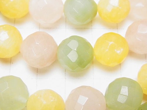 [Video] Mixed Stone  64Faceted Round 12mm half or 1strand beads (aprx.15inch/36cm)