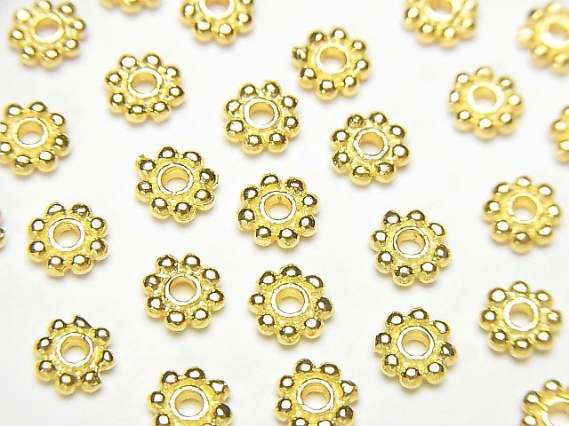 Silver925 Roundel Daisy 5x5x1.2mm 18KGP 5pcs