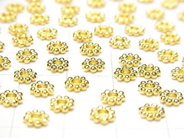 Silver925 Rondelle Daisy 5x5x1.2mm 18KGP 5pcs