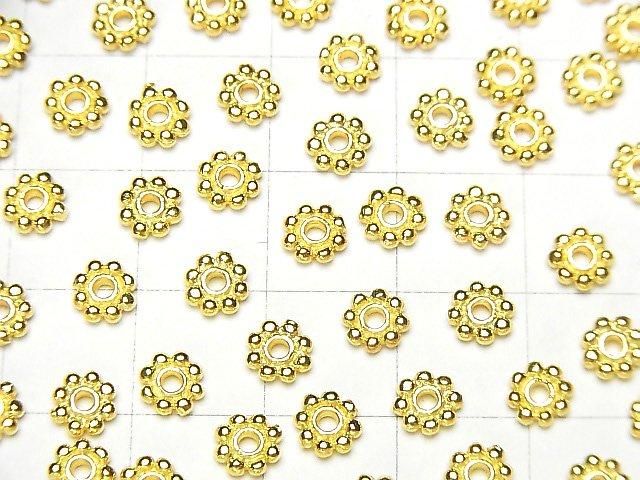 Silver925 Rondelle Daisy 5x5x1.2mm 18KGP 5pcs