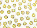 Silver925 Rondelle Daisy 5x5x1.2mm 18KGP 5pcs